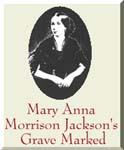 Mary Anna Morrison Jackson's Grave Marked