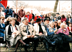 Dignitaries watch the ceremony
