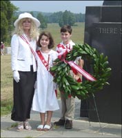 Mrs. Lougheed with pages Erin and Sean Williams