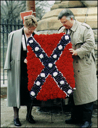 Reproduction of floral display presented at the 1888 monument unveiling