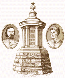 Henry Kidd sketch of Pickett monument