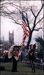 The Stainless Banner is raised in Hollywood Cemetery